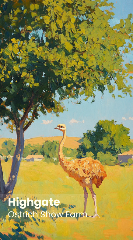 Highgate Ostrich Show Farm Keyring 1