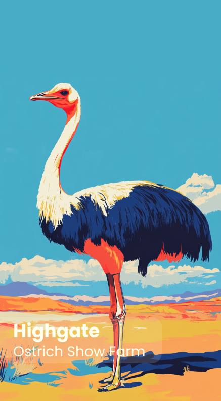 Highgate Ostrich Show Farm Keyring 7