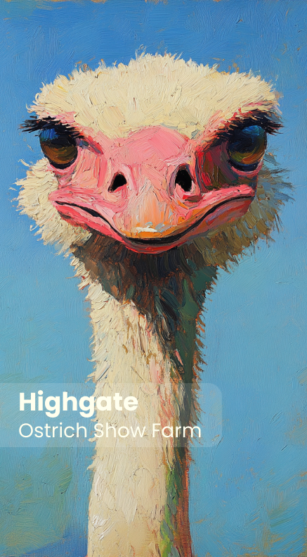 Highgate Ostrich Show Farm Keyring 2