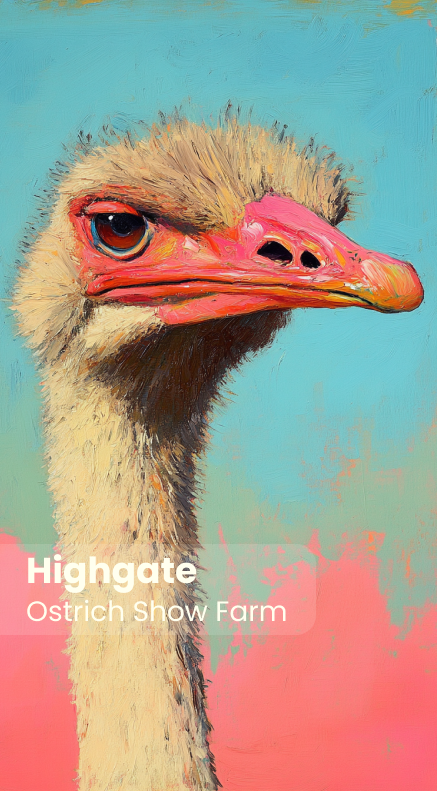 Highgate Ostrich Show Farm Keyring 3