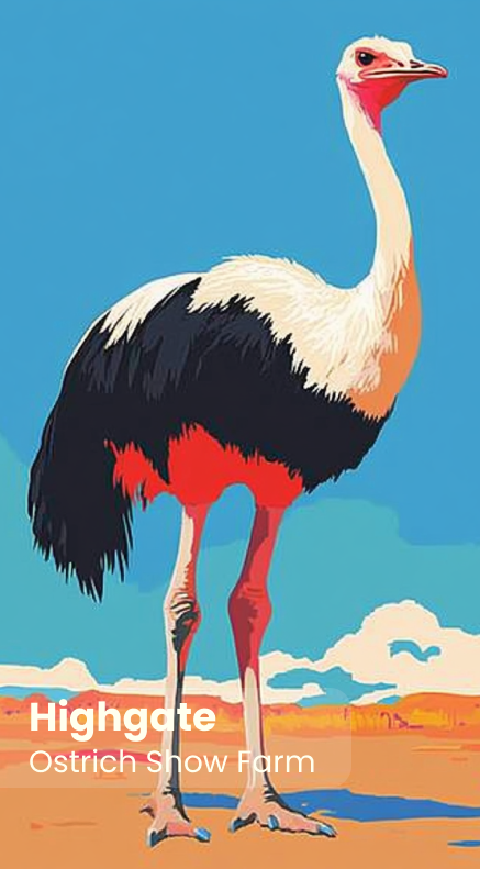 Highgate Ostrich Show Farm Keyring 6