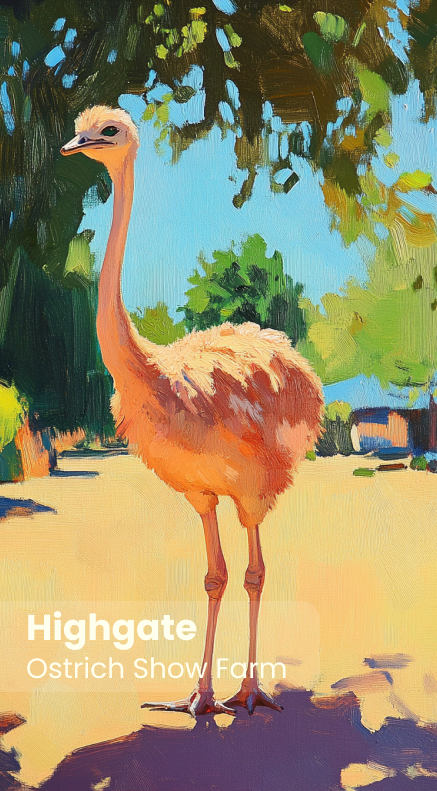 Highgate Ostrich Show Farm Keyring 8
